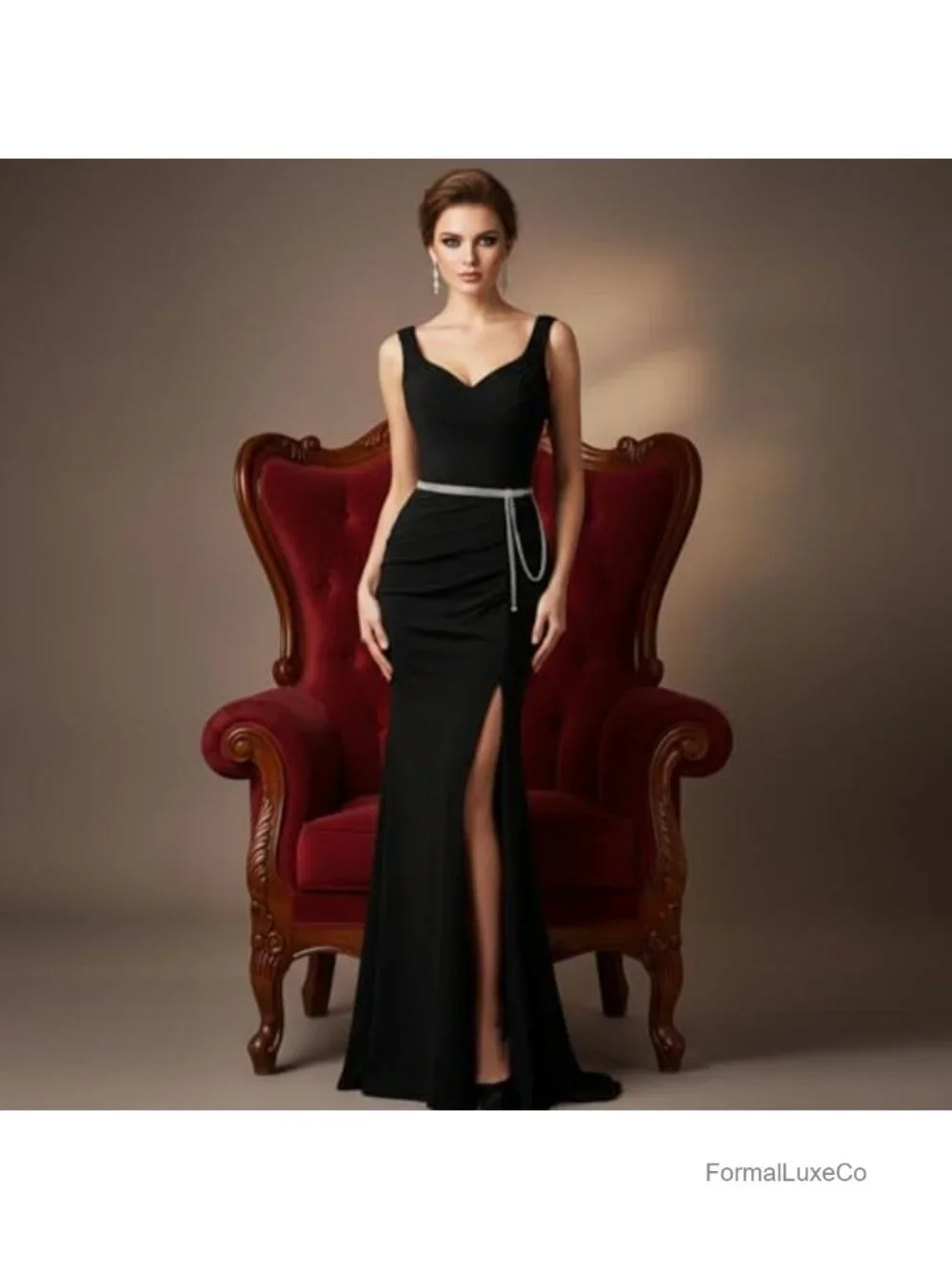 Rhinestone Waist Belt for Formal Dress Wedding Gown Wide Sparkle